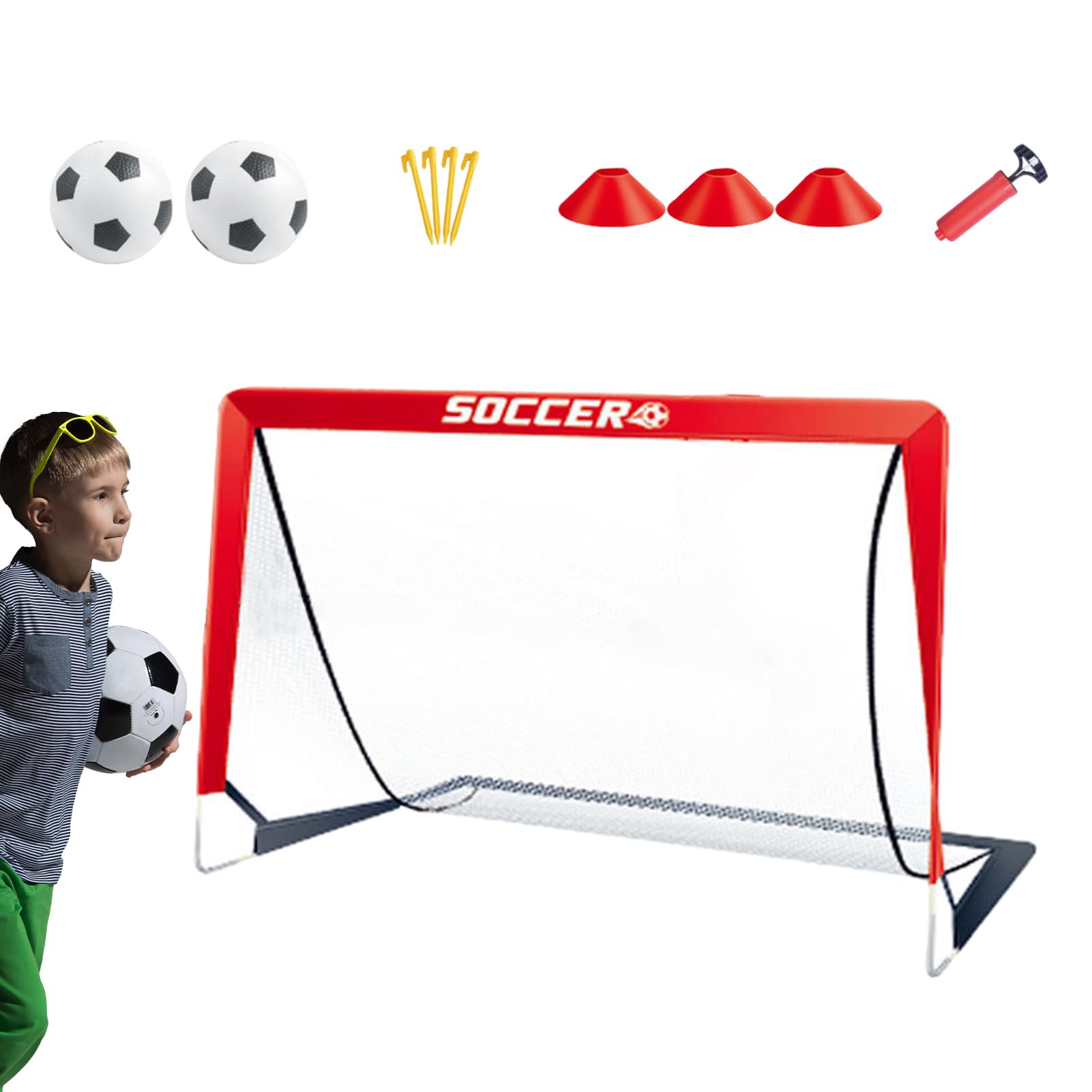 Porta da calcio pieghevole, Porta da calcio portatile,Rete da calcio portatile | Porta da calcio per bambini per bambini, porta da calcio portatile, miniport