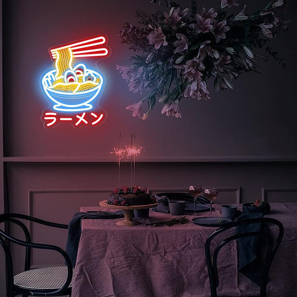 Znak LED Japońskie Sushi Neony Kawaii Światła Led Ścienne Dekoracyjne Koreańskie Lampki Nocne Strona Dekoracja Światło USB Regulacja jasności