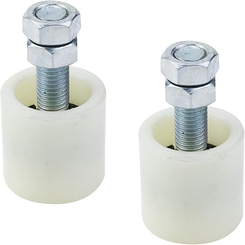 Woogim Trolley Roller Limit for Beam Trolleys Single Bearing with Bolts Nylon Wheel 2 PCS White