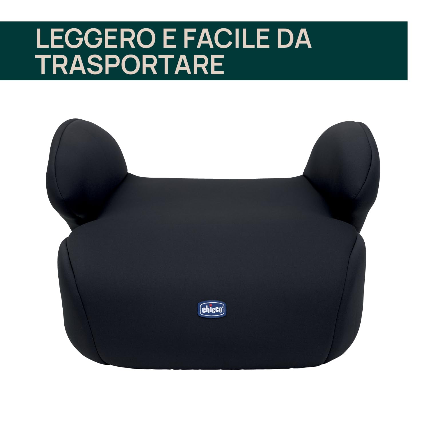 Chicco Quasar i-Size, Seggiolino Auto Bambini 7-12 Anni (126-150 cm), Facile da Installare con la Cintura a 3 Punti del Veicolo, con Braccioli Imbottiti e Seduta Confortevole, Nero