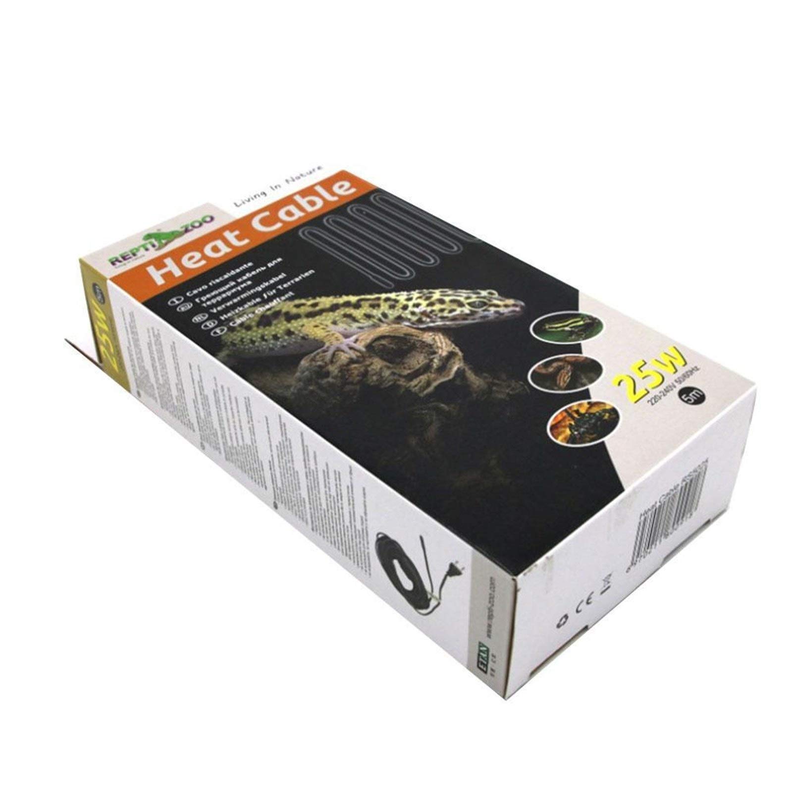 Calentadores de manos calor reptil cable impermeable Repti flexible reptil calor cable para camaleón animales calefacción aislamiento calefacción línea (color: 80W)