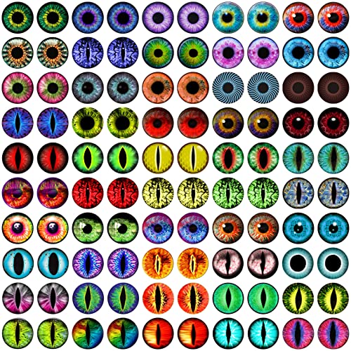 100Pcs Dragon Eyes Glass Cabochon For Clay Doll Making Sculptures Props Craft Diy Findings Jewelry Making 12Mm #TOP14