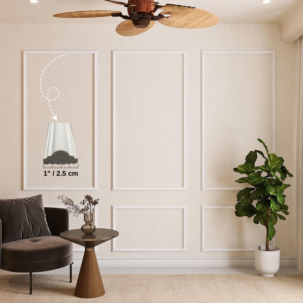 Peel and Stick Wall Molding Package Ready to Assemble, Pre-Cut Factory Primed, Wall Panel Kit, Wall Molding Package - Wall Trim Kit (frames P-18) (similar no same)