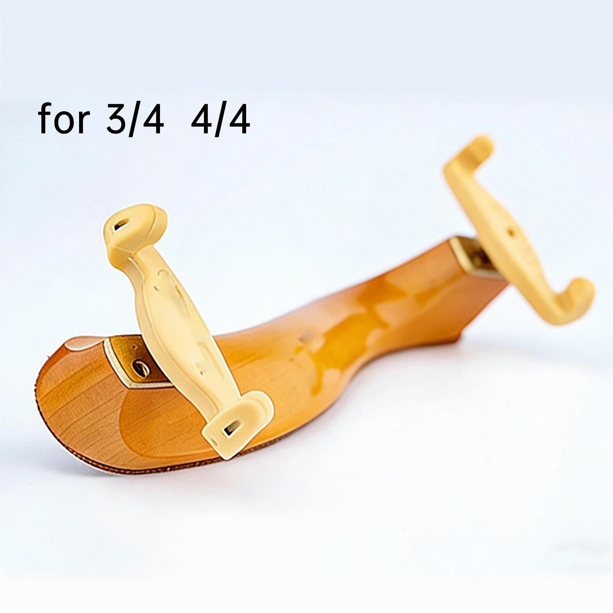 Reposabrazos para de madera de arce con almohadilla de cuero tamaño ajustable 4/4 3/4 1/2 1/4 1/8 partes violín | Reposa hombros para violín(3-4 4-4)