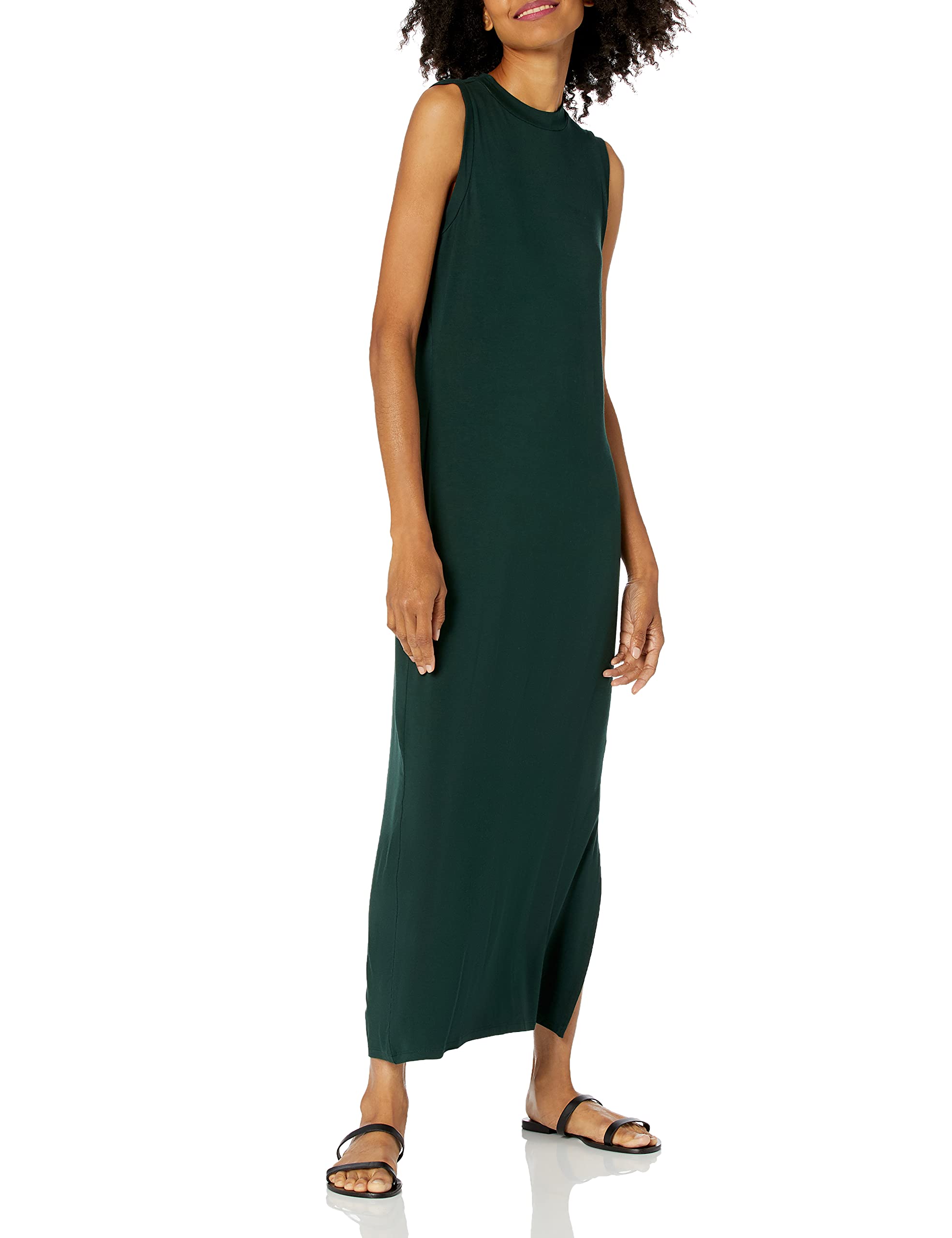 Amazon Essentials Womens Jersey Sleeveless Mock Neck Maxi Dress