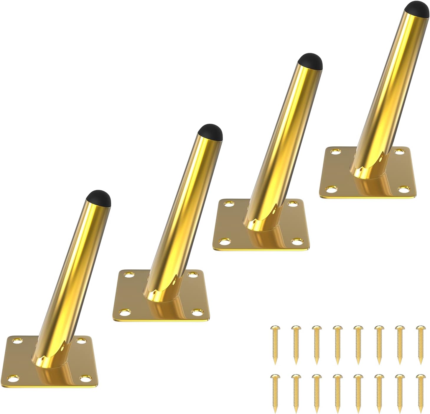 Set of 4 Furniture Legs 6 Inch Modern Furniture Legs Mid