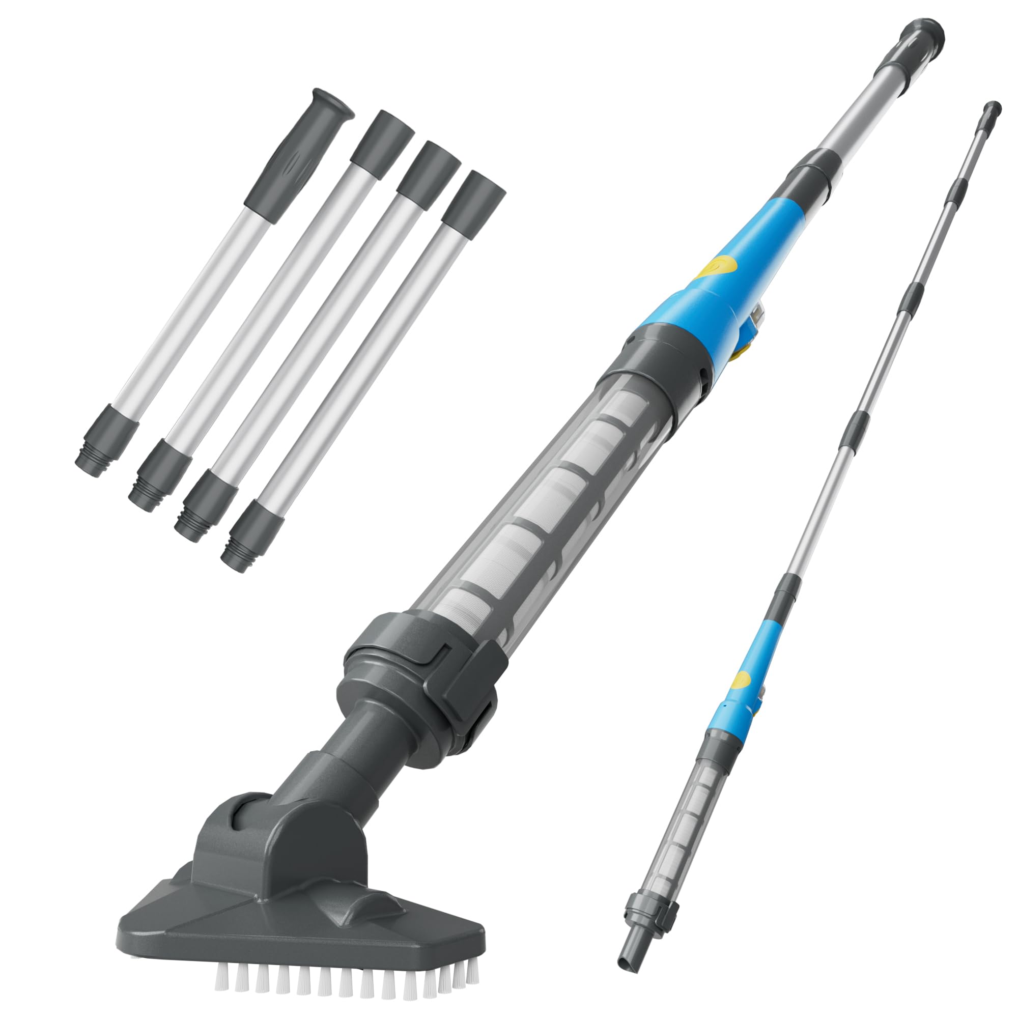 Aspirateur de Piscine sans Fil, Aspirateur pour Spa à Batterie Rechargeable, 45 mins de Autonomie, Nettoyeur Électrique pour Piscines Hors-Sol/Spas