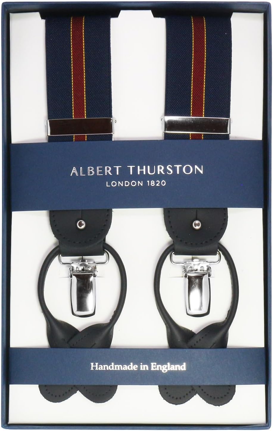 ALBERT THURSTON] アルバートサーストン サスペンダー ライン柄