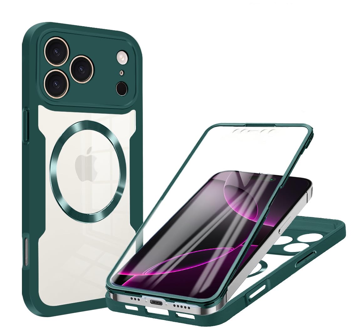 Coque iPhone 17 Pro transparente silicone rigide magnétique avec protection avant - 8