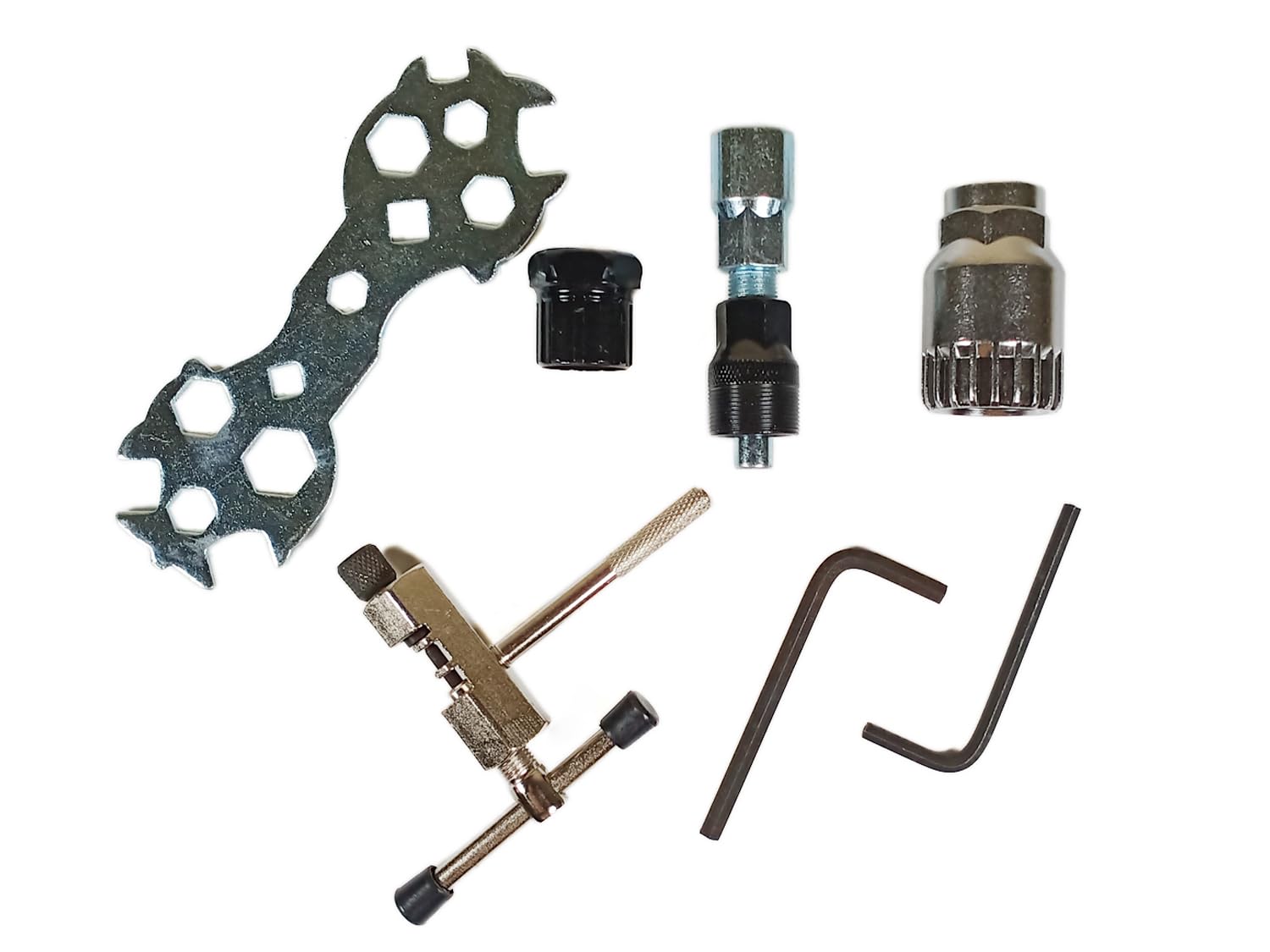 Prokick Multi-Function Tool Kit for Bicycle/Cycle/Mountain Bike/Bike - Hexagon Wrench/Spanner, Chain Rivet Extractor, Bottom Bracket Socket, Cotterless Crank Extractor, Freewheel Remover, 2 Pieces Allen Key Set (B0C7WRBHVF) Amazon Price History, Amazon Price Tracker