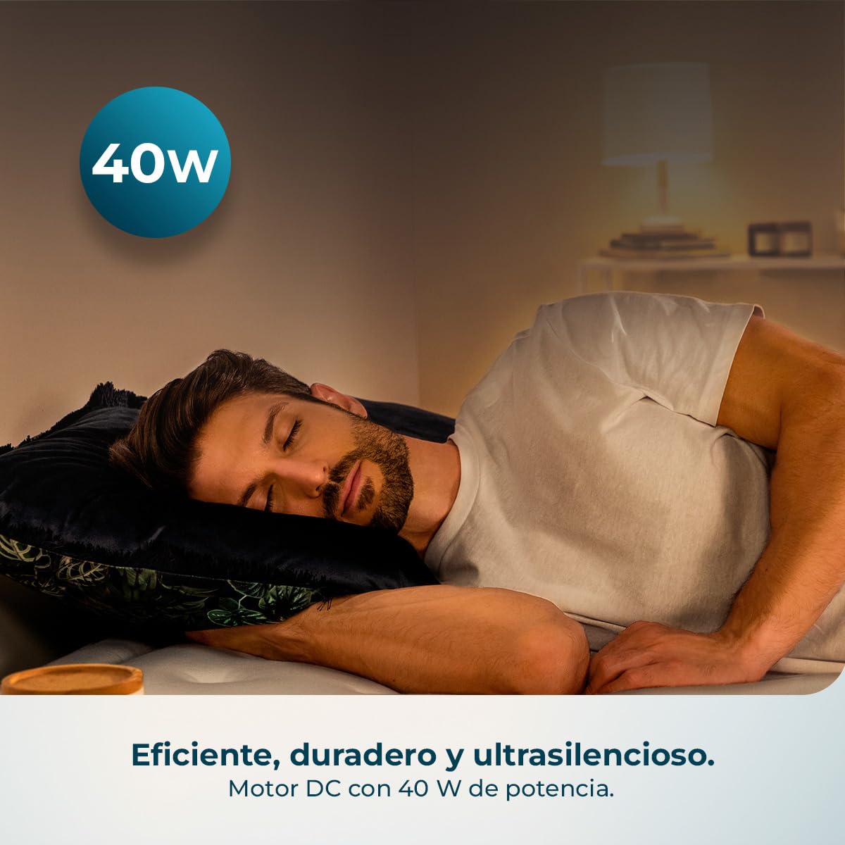 Cecotec Ventilador de Techo EnergySilence 5400 Classic White&LightWood | Mando a Distancia, 52", Motor DC 40W, 3 Aspas, 6 Velocidades, Temporizador hasta 8h, Modo Winter/Summer