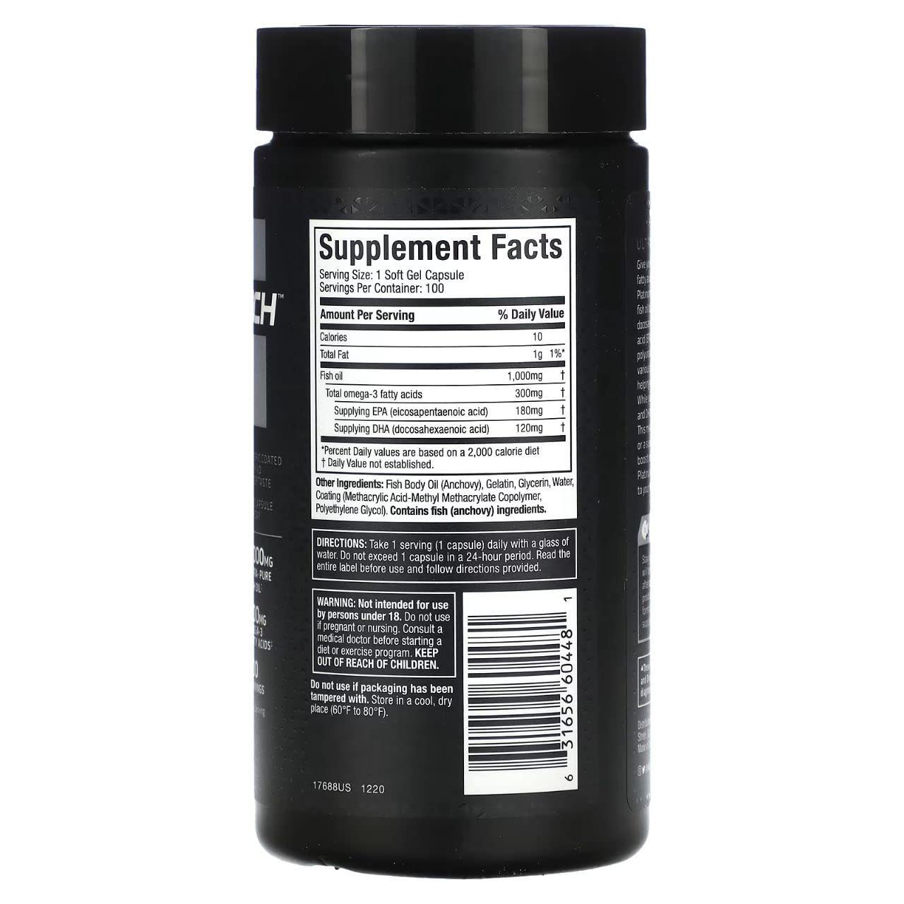 Muscletech Essential Series Platinum 100% Omega Fish Oil| softgels 100 Count |Omega-3 | 300mg EPA & DHA | No Aftertaste | Sports Nutrition | Capsules For Men & Women | Muscletech Essential Series Platinum 100% Omega Fish Oil| softgels 100 Count |Omega-3 | 300mg EPA & DHA | No Aftertaste | Sports Nutrition | Capsules For Men & Women |
