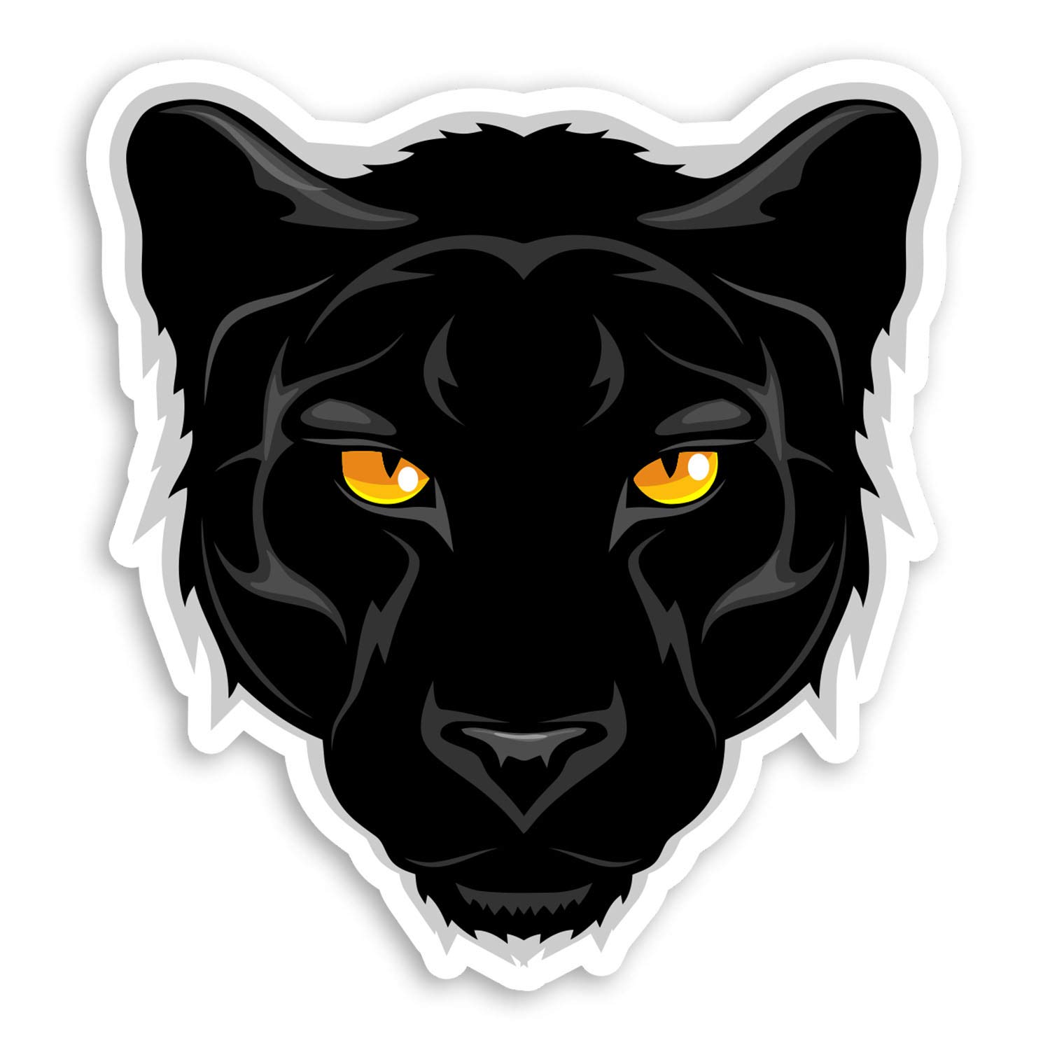 2 x 10cm Wild Black Panther Vinyl Stickers - Jaguar Big Cat Sticker #29801