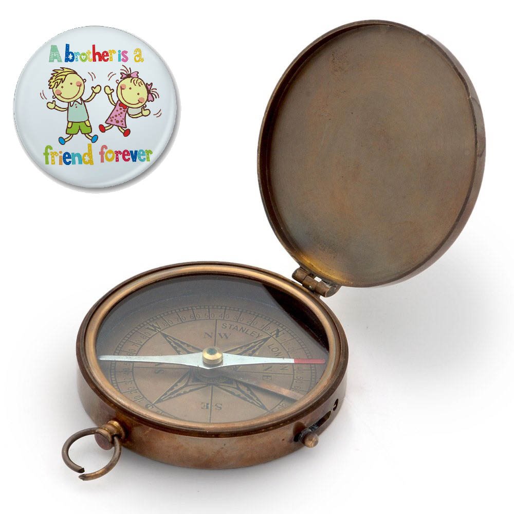 Little India Direction Finder Traveller Compass (Silver)-picture-13