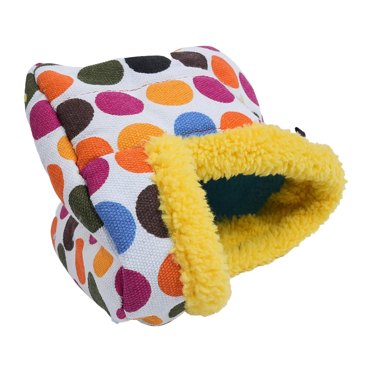 ZONADAH 14x14x17cm Bird Hanging Hammock Winter Warm Parrot Nest House Bed Plush Snuggle Pet Cave Hammock Tent Bed for Hamster Parrot Macaw Budgies Cockatiels - Image 3