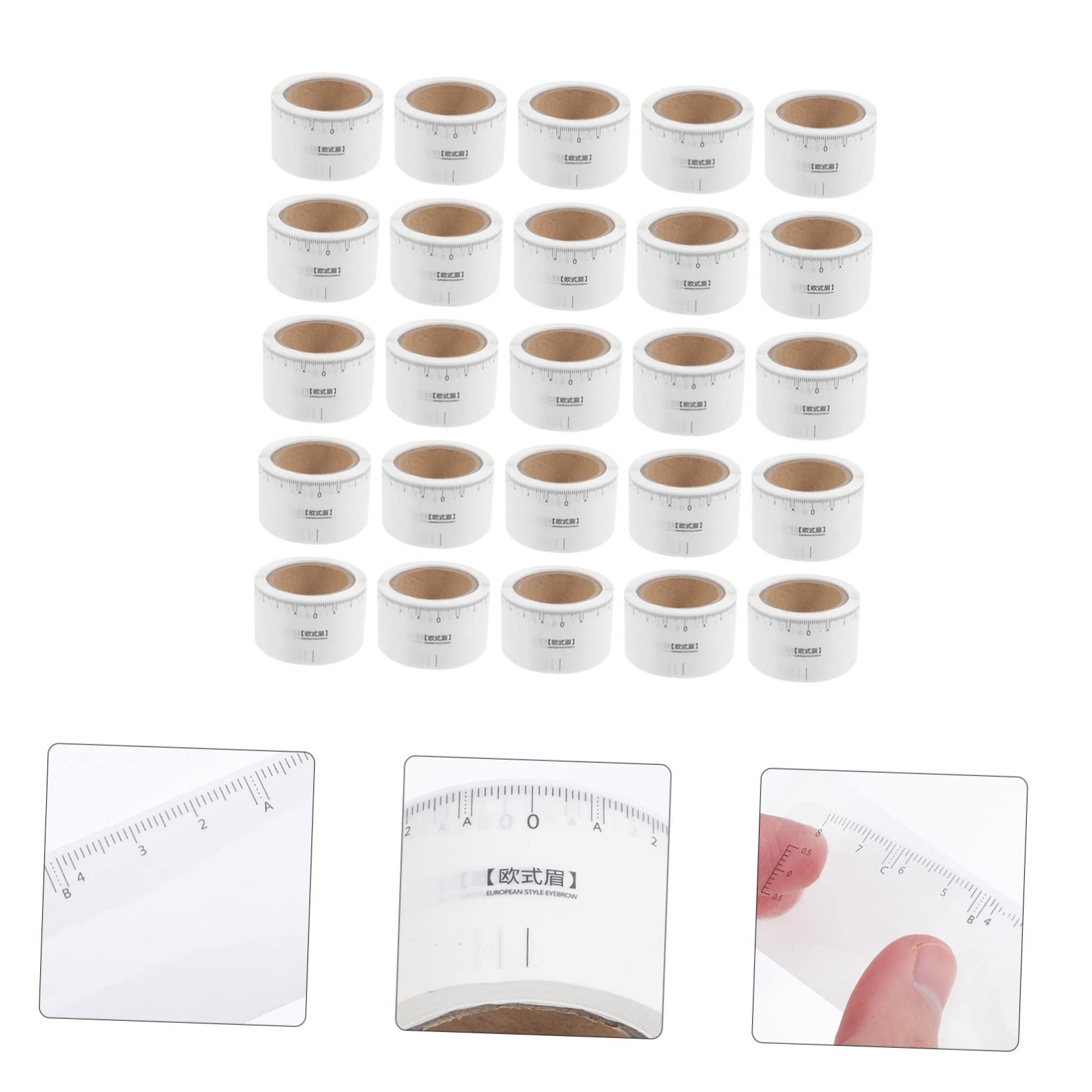 MAGICLULU 4 Set Efficiente Per Modellare Le Sopracciglia Stencil Per Sopracciglia Righello Per Sopracciglia Simmetriche in Qualsiasi Momento 50 Pezzi * 4