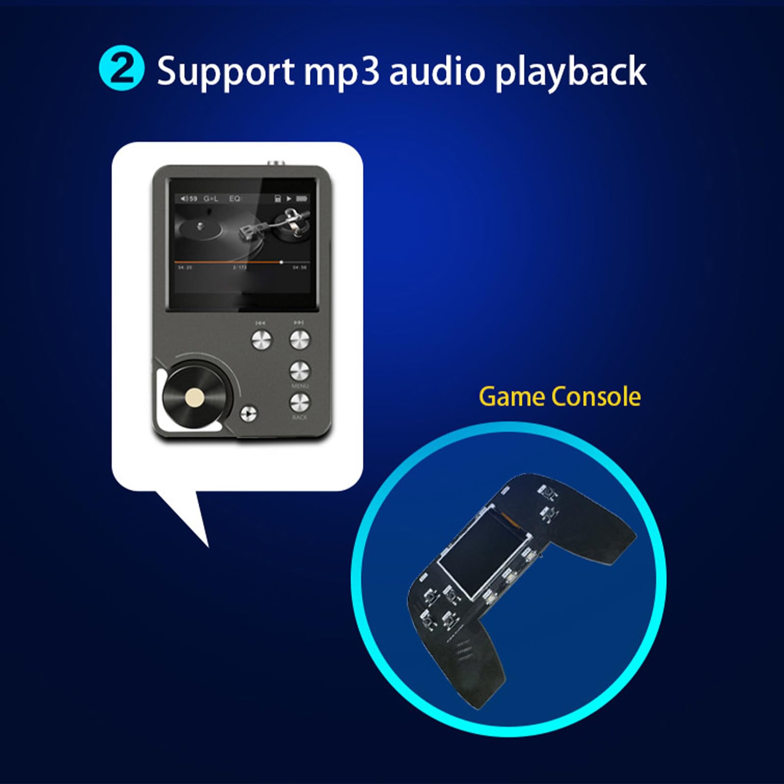 Walfront Consola de Juegos FC Módulo de Consola de Juegos de Portátil Retro con Pantalla TFT de 2, 4 Pulgadas Sonido MP3 y Batería de 600 MAh para Tiempo Libre [video game]