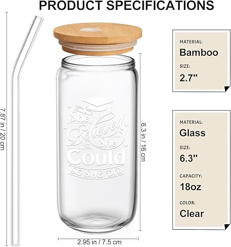 Miniatura 2 de Regalos de graduación para ella, regalos de graduación, Ella creyó que podía y lo hizo, regalo de graduación para estudiante de universidad o