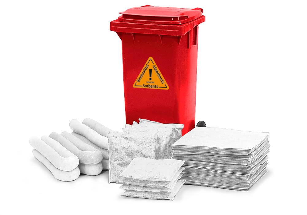 DENSORB Notfall-Set, Bindemittel im roten Rollcontainer B 12, Ausführung Öl