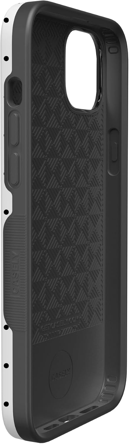 Casely iPhone 14 Plus Case | On the Dot | White Polka Dot | Bold Protective Design | Compatible with MagSafe