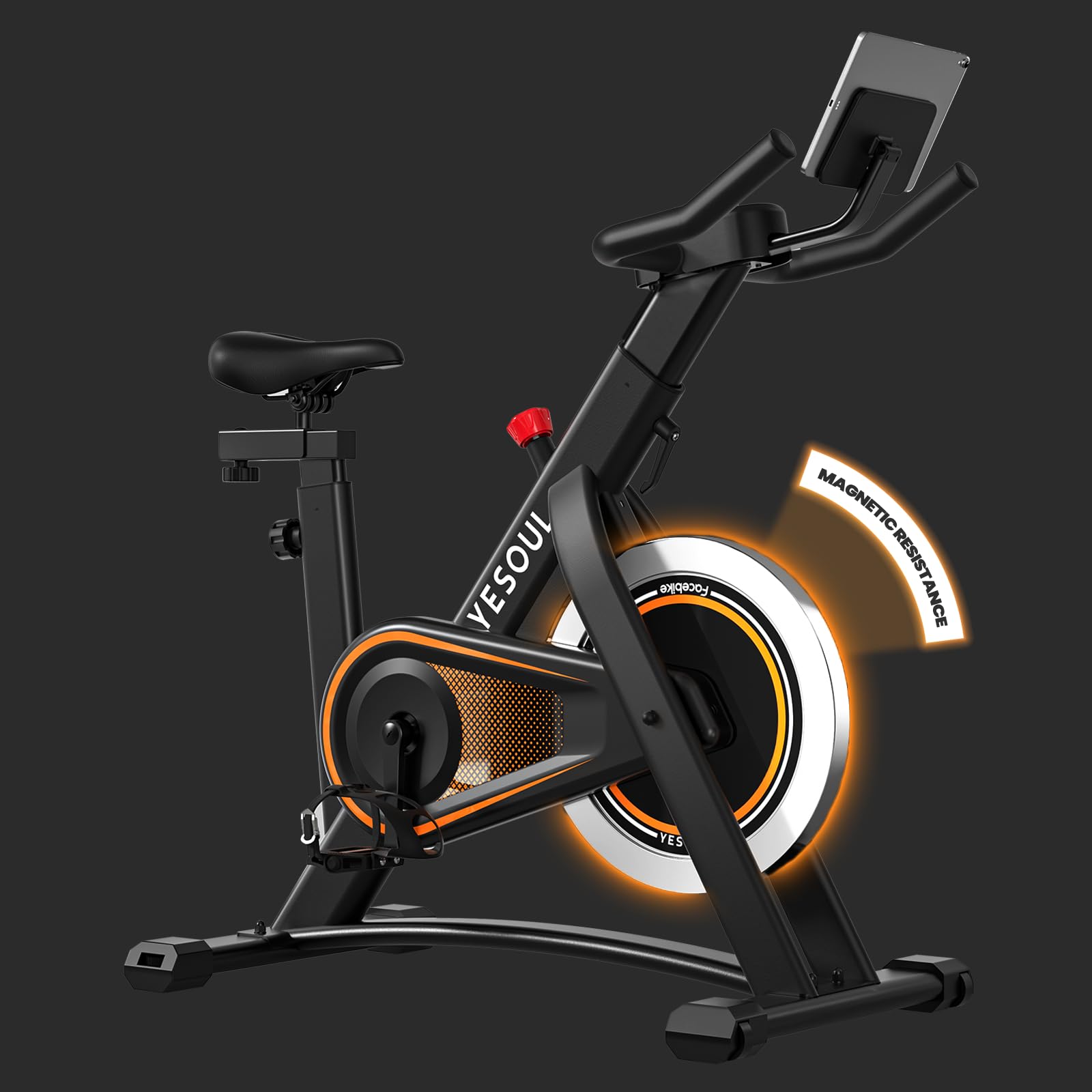 Yesoul A1 smart cyclette da casa con volano, cyclette per casa con cuscino morbido, cyclette spinning con schermo LED, corsi privati APP, bici da spinning per allenamento
