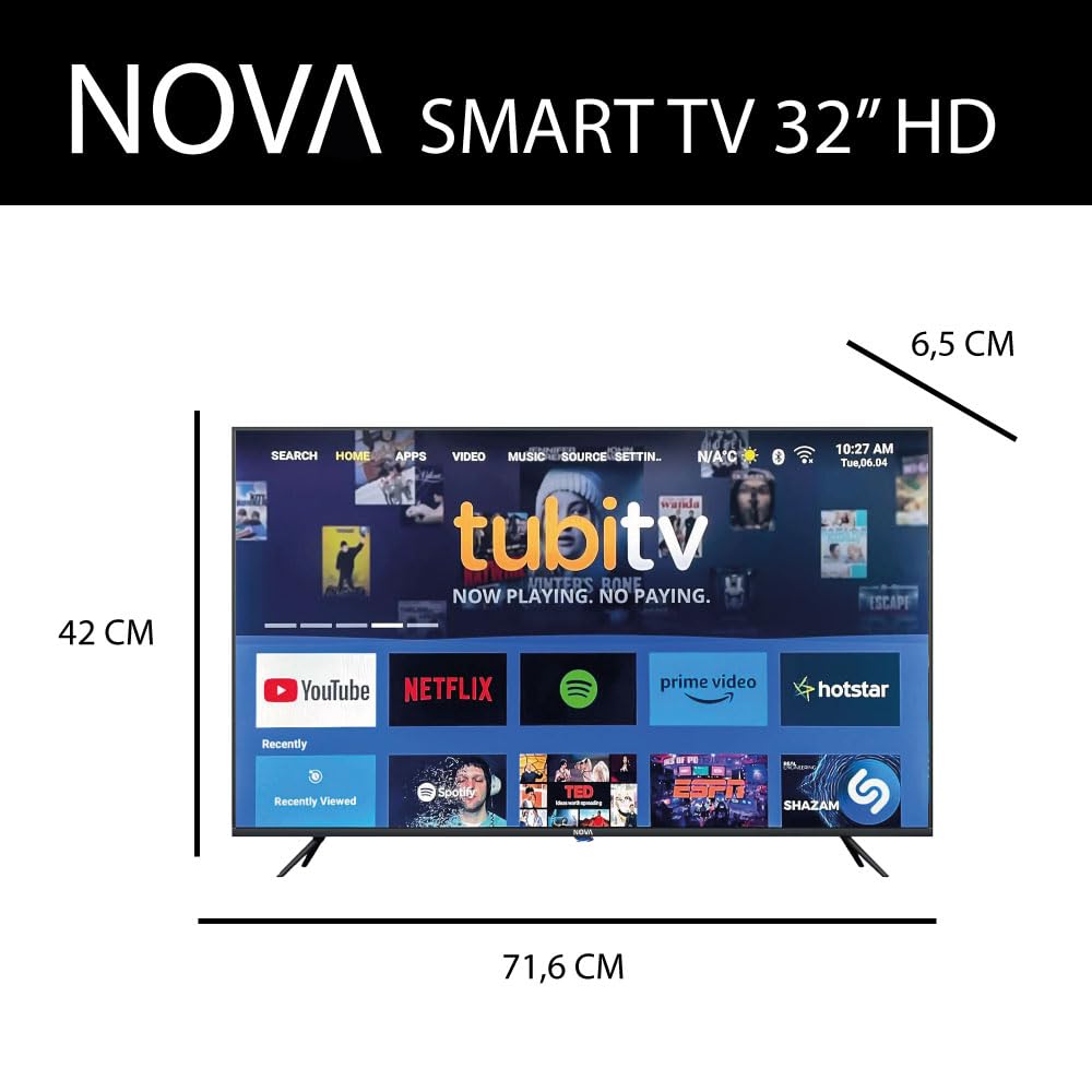 Smart TV 32 Inch HD Full Screen Android Netflix Prime Video - Dettaglio