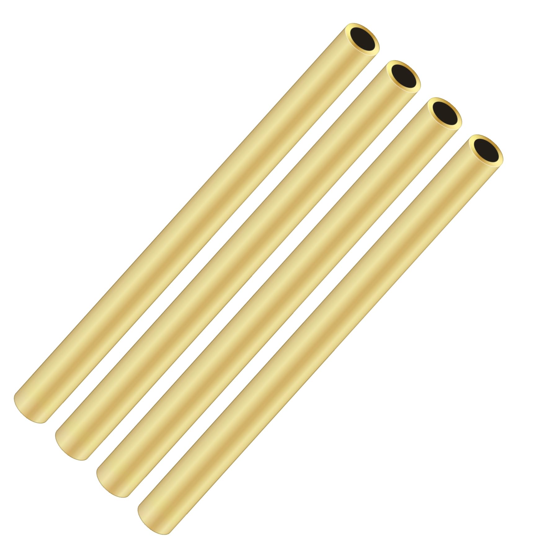iMeistek Brass Tube, 7mm OD 1mm Wall Thickness 200mm Length Brass Round Tubes for DIY Crafts (4PCS)