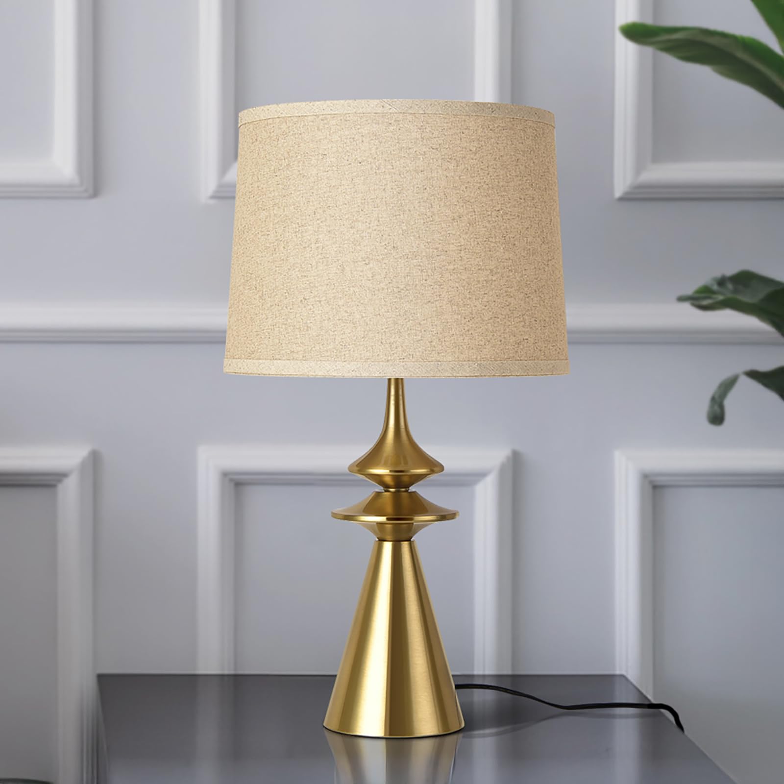 Photo 1 of Ziqqeelam 24" Gold Modern Table Lamp, Contemporary Table Lamps Single for Living Room,Tall Modern Buffet Table Lamp Single for Bedroom, Nightstand, Bedside, End Table, Entry Way