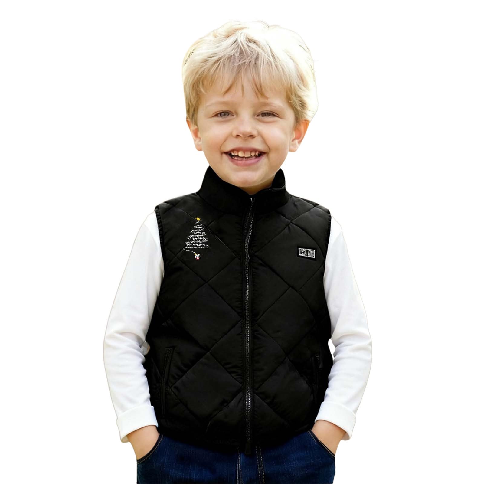 Generisch Gilet chauffant intelligent sans manches pour garçon, batterie rechargeable, sous-vêtements thermiques pour temps froid, équipement d'hiver pour enfants