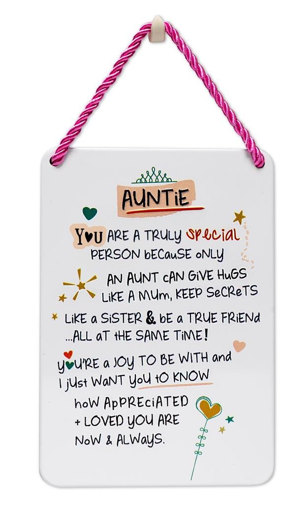 Inspired Words Plaque - Auntie Gift Ideas