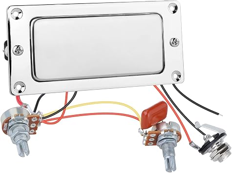 Electric Guitar Double Coil Humbucker Guitar Pickup Harness Kit with 500K Potentiometer Pots with Mounting Screws