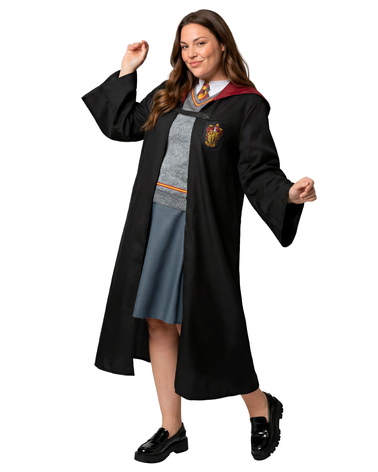 Funidelia | Kostium Hermiona Granger dla kobiet Gryffindor Czarodzieje Filmy i seriale Hogwarts - Strój dla dorosłych i zabawne akcesoria na imprezy karnawał i Halloween - Siwy/Srebrny