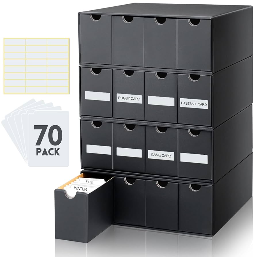 アルバム・スクラップ Card Box Planner Storage & Organizer Amazon.com: Cholemy Trading Card Storage Box 15000+ with 70
