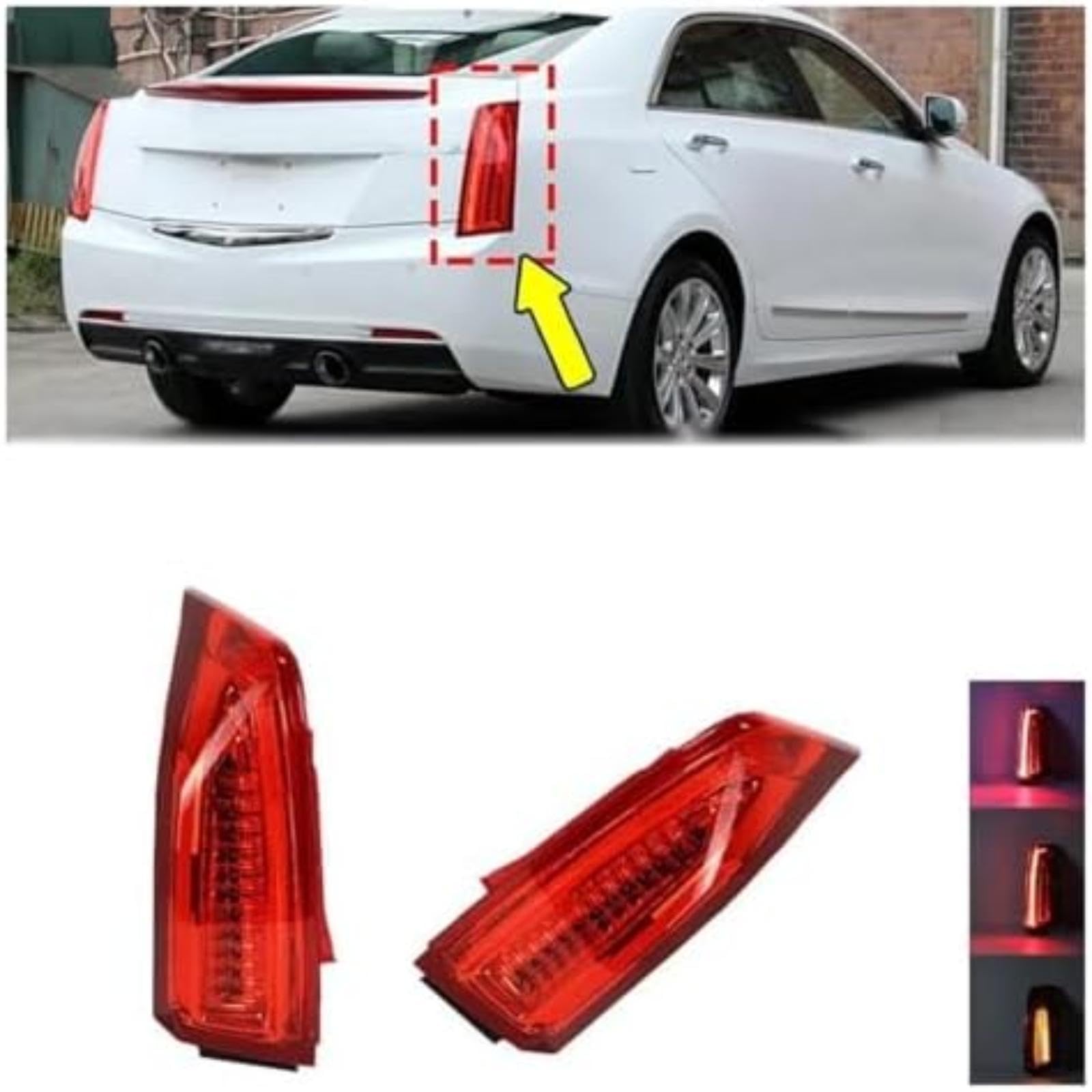 Riflettore paraurti posteriore, per Cadillac, formAts, per Ats L 2014-2017 Gruppo fanale posteriore per auto Lampada freno Indicatore di direzione Luce di retromarcia Luci (Only left)