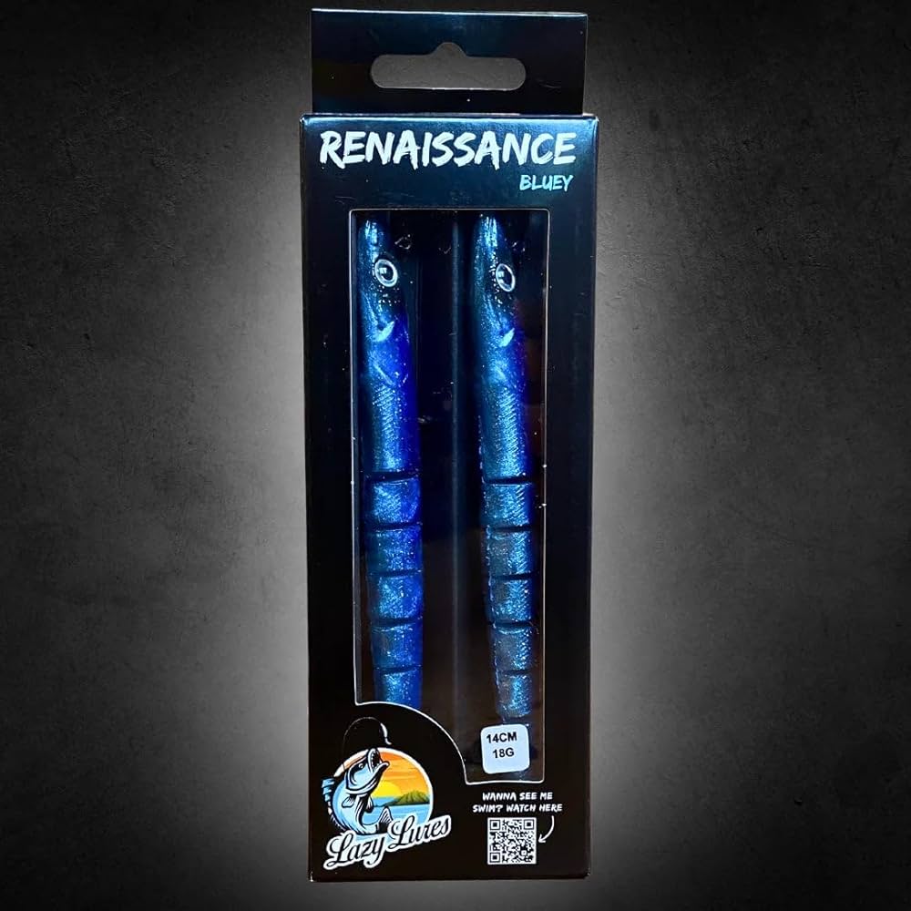 Lazy Lures Renaissance Predator Pack (18g/14cm) U2013 5 Saltwater Fishing Lures Per Pack For Bass, Pollock, Cod & Other Predatory Fish, Salt And