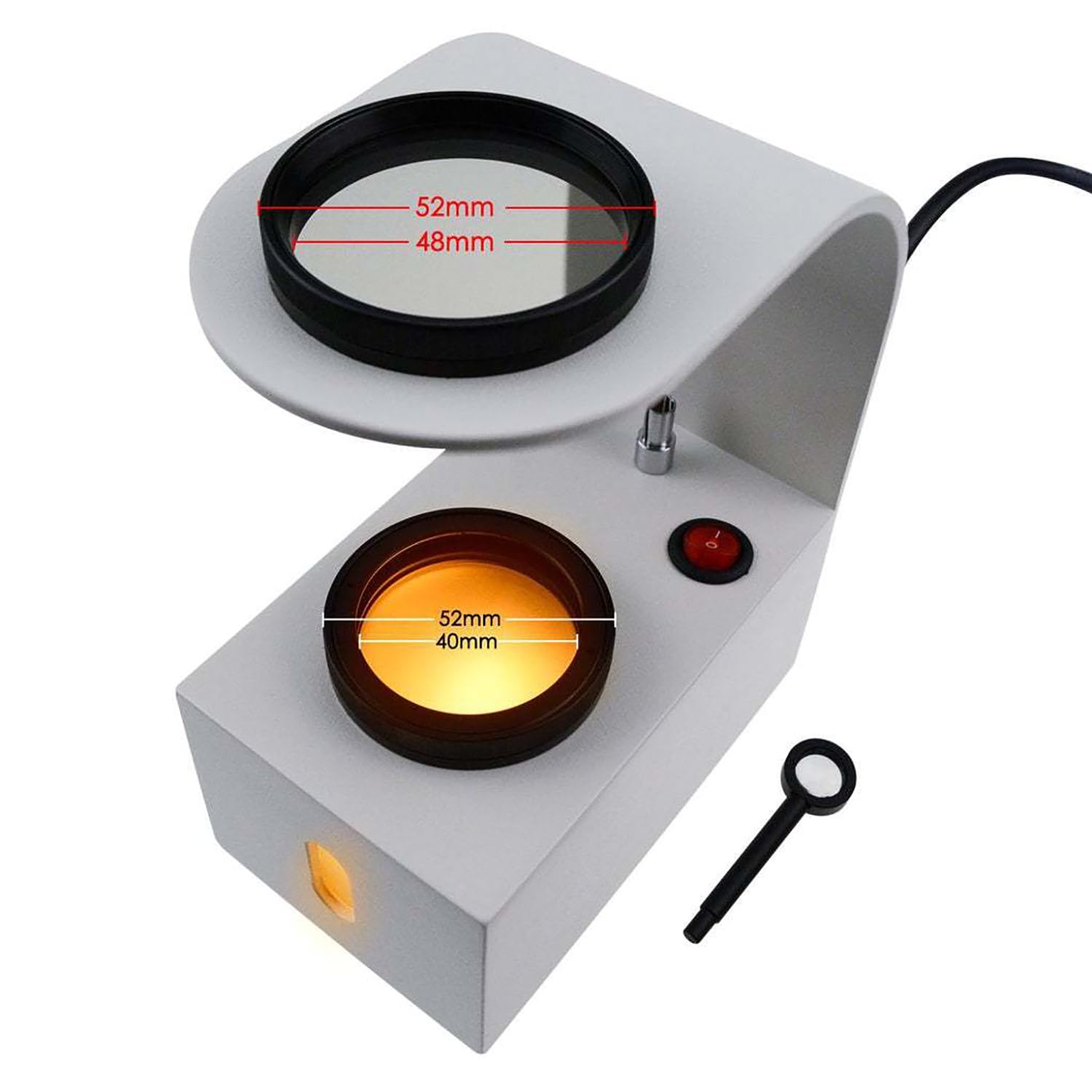 Schmuck-polarisometer-Tester, Tisch-polariskop Mit Led-Lampe, Werkzeug Zur Edelsteinbestimmung, Mit Drehbaren Glasfiltern, Für Amethyst, Diamanten Und Edelsteine