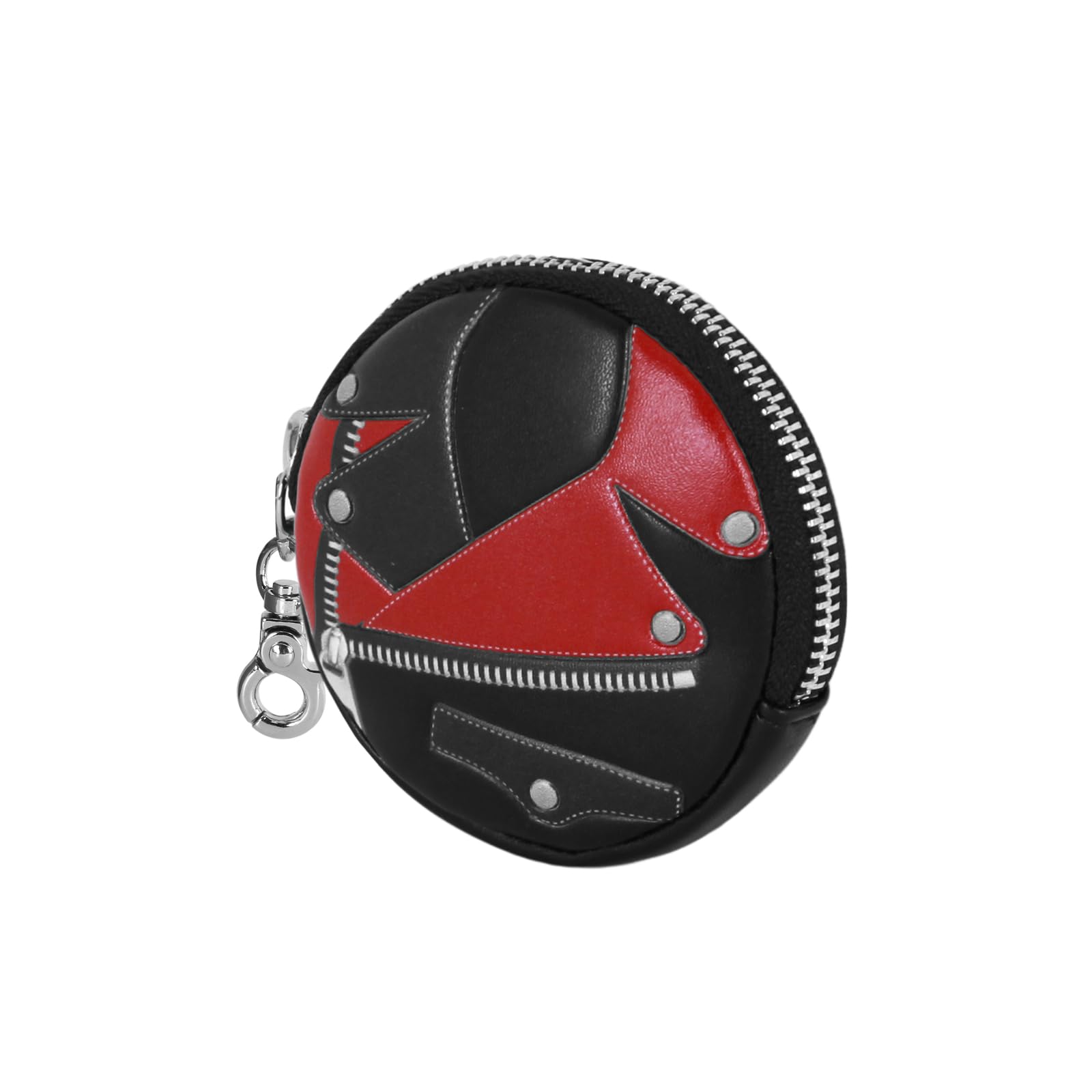 Harley Quinn Jacket-Cookie Coin Purse, Black, 8.7 x 8.7 cm