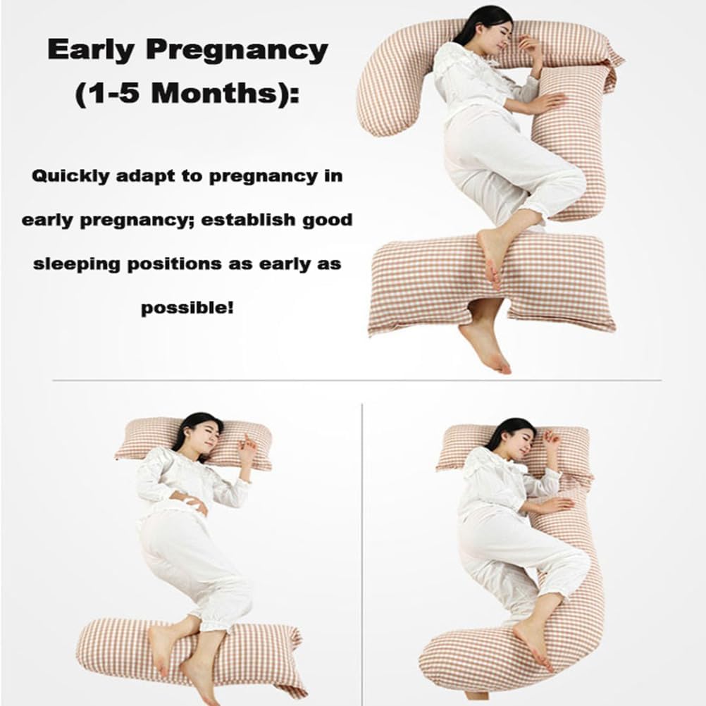 Pregnancy Pillow for Sleeping, G Shaped Full Body Pillow Pregnancy Pillows, Maternity Pillow Support for Back, HIPS, Legs for Pregnant Women, with Washable Cover,F