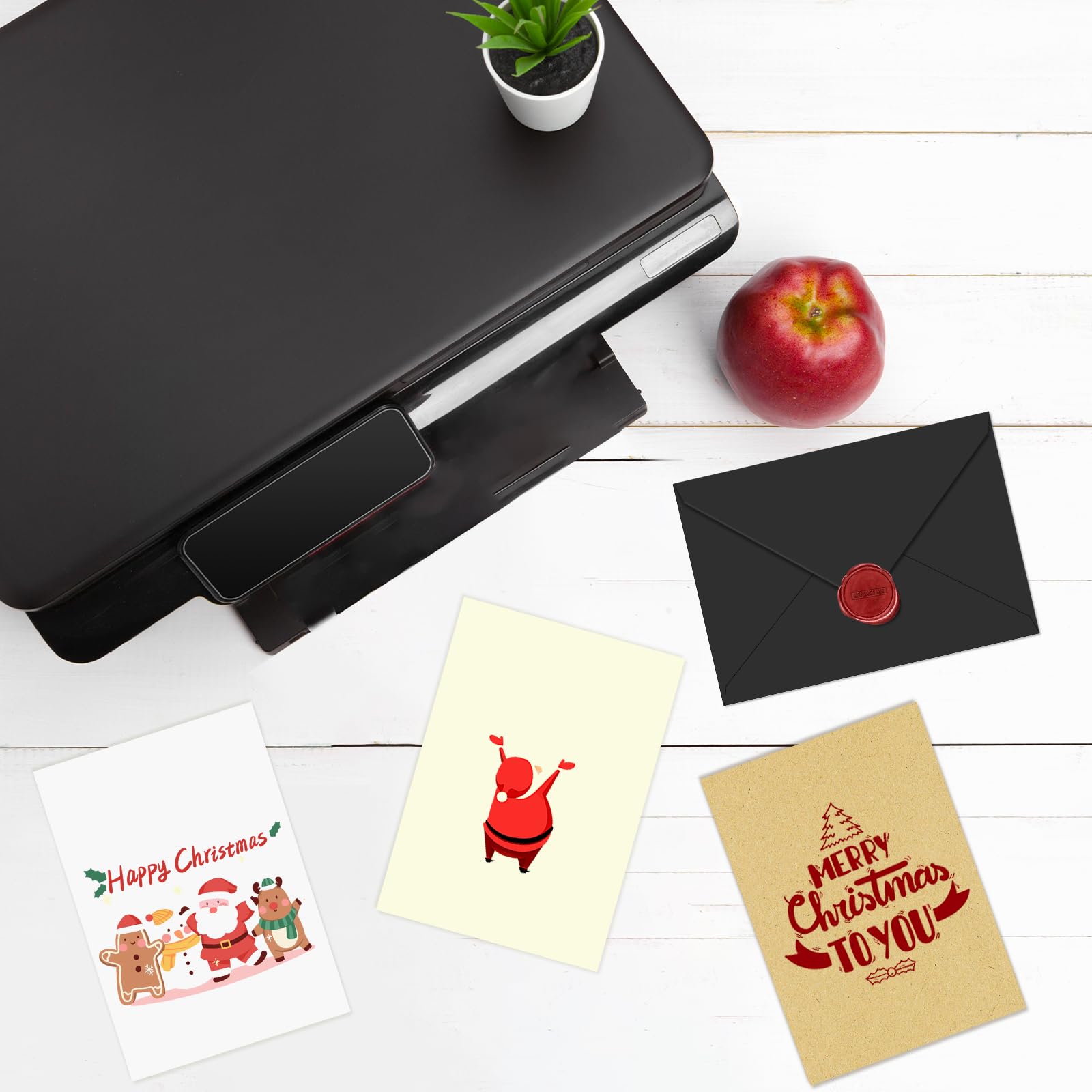 50 Packs of Gift Card Envelopes with Blank Cards，4x2.75 Mini Envelope Business card envelope (50, Black, 4x2.75): 4 x 2.75 inches White 100