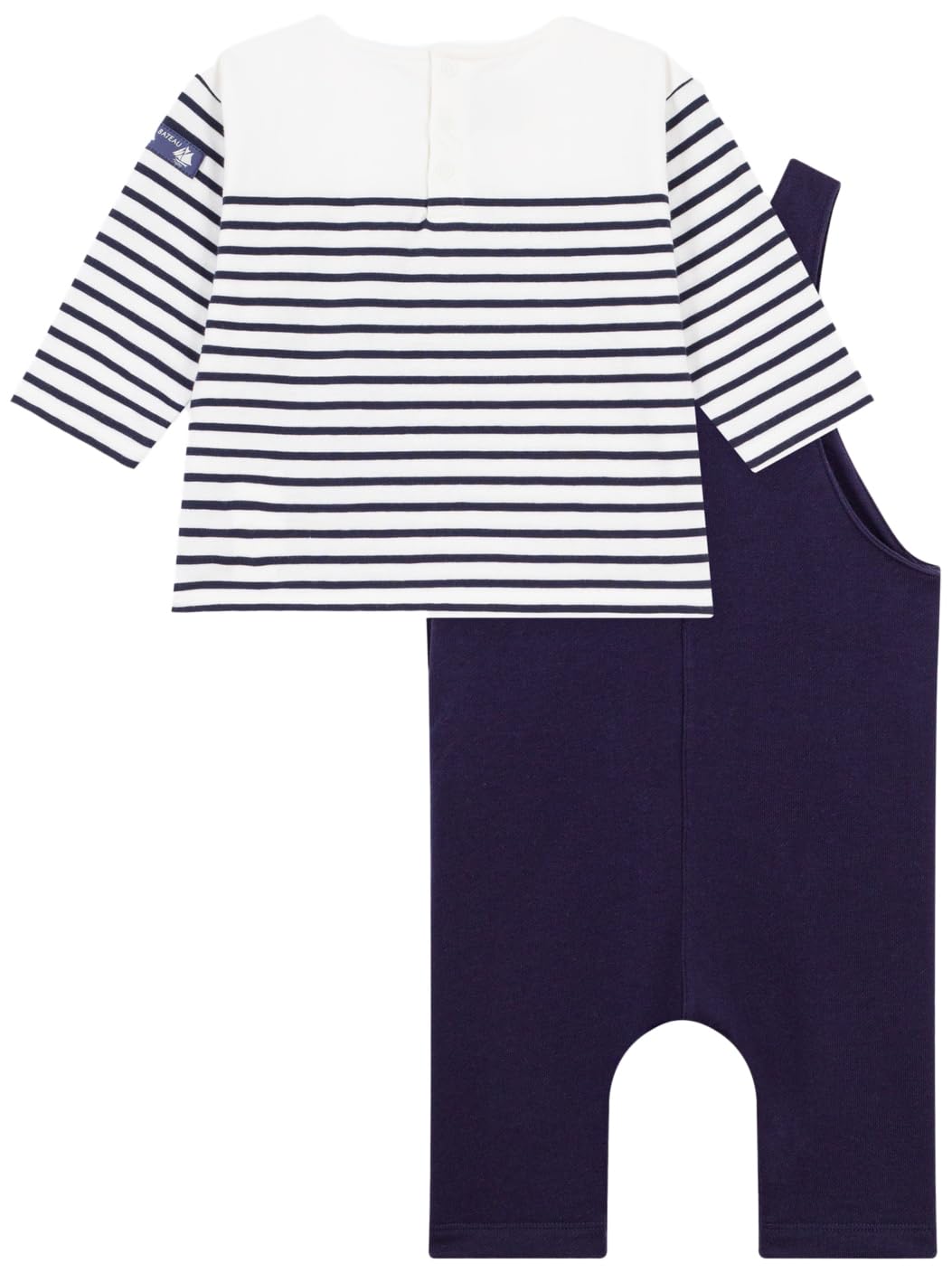 Petit Bateau Baby-Geschenkset aus Baumwolle: T-Shirt und Latzhose