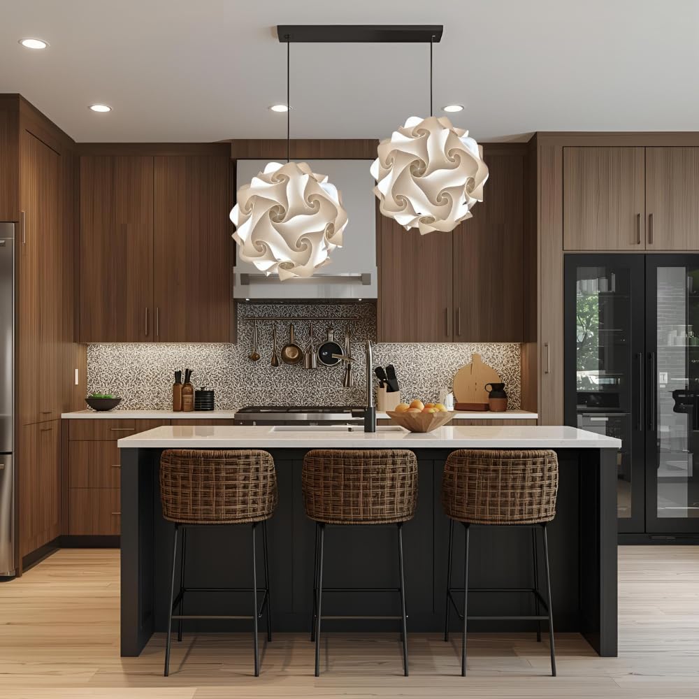 Lampadesign Lampadario da soffitto luminoso soggiorno camera da letto cucina moderno Led Fiocco 35 cm Lampada a sospensione sfera bianca sala pranzo bagno Illuminazione interni Vintage Lampadina led