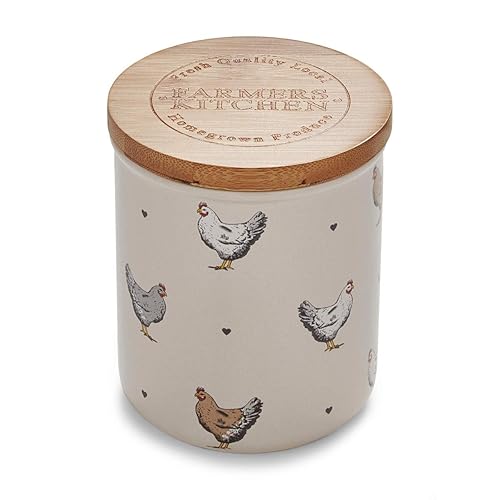 Farmers Kitchen Ceramic Canister Cream