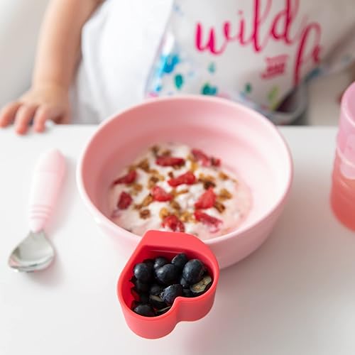 Miniatura 3 de Bumkins Baby Silicone Little Dippers, se fija a cuencos, platos y platos, taza de salsa, sostiene salsas, puré, coberturas, destete LED para bebés,