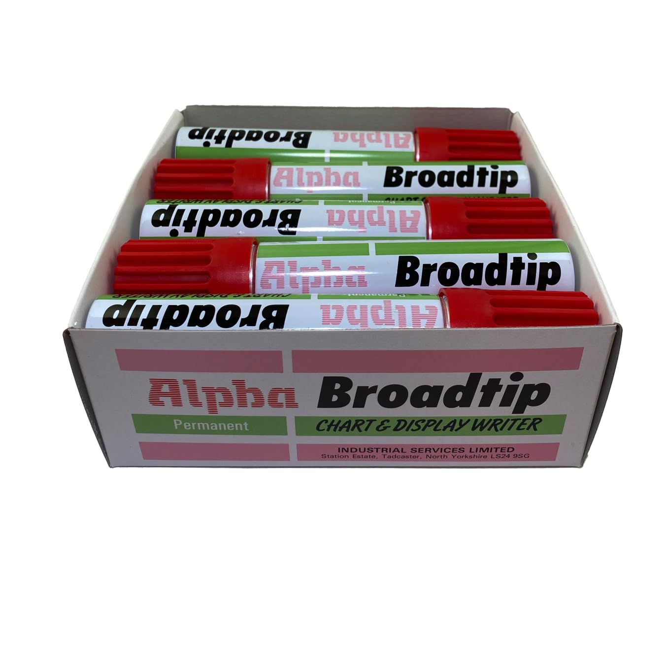 SureMark Alpha Broadtip Jumbo Permanent Marker Red Box of 10 — image 1