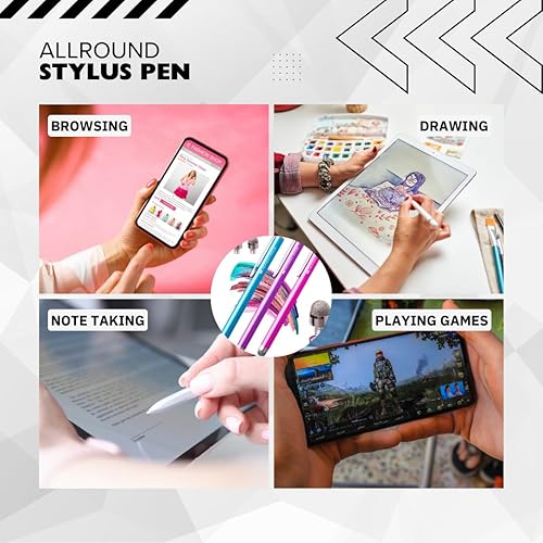Miniatura 4 de The Friendly Swede lápices Hybrid Stylus con punta reemplazable microtejida, con hilos, tela y puntas de repuesto (3paquetes)