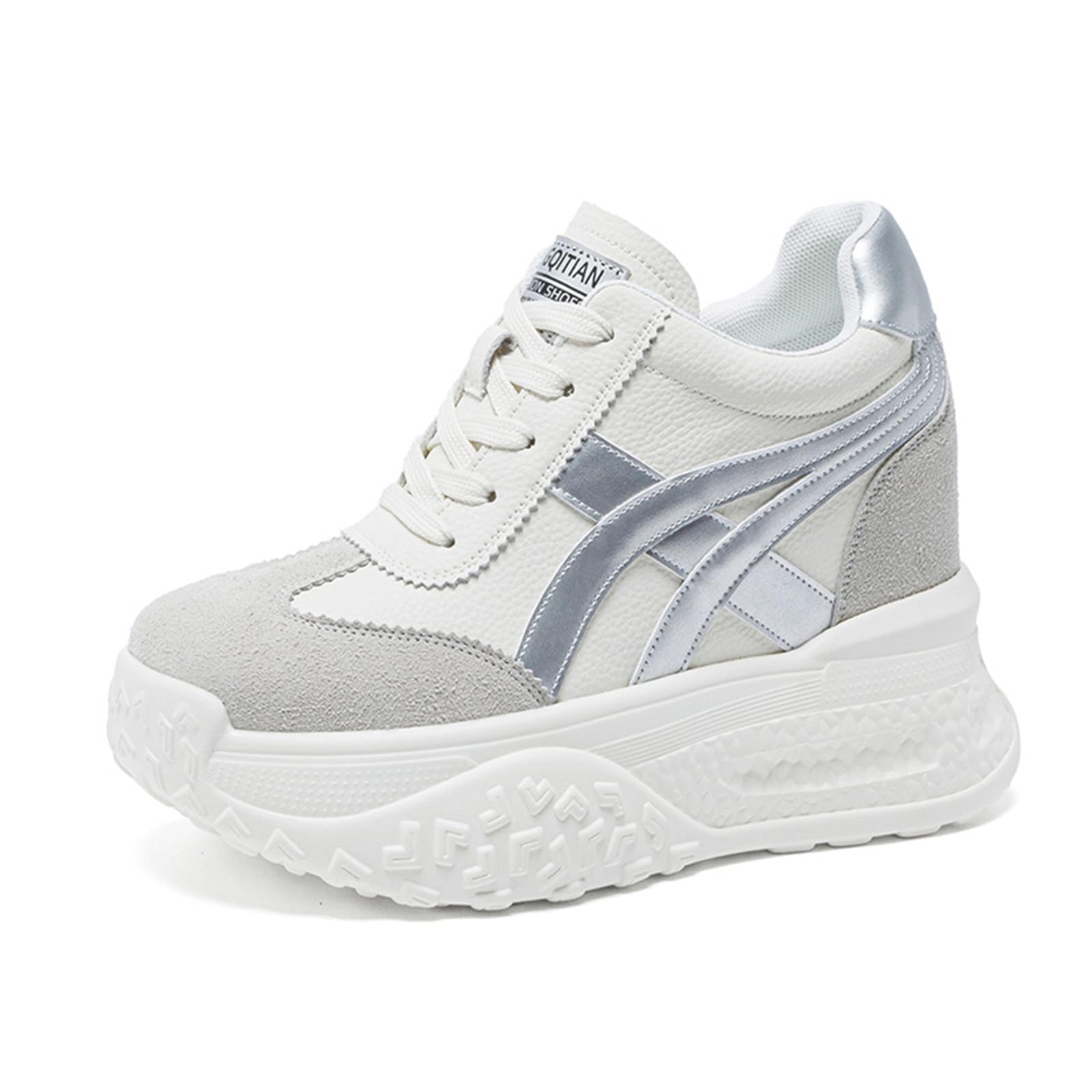AONETIGER Sneakers Donna Alta Zeppa Moda Casual Scarpe | Casual Leggere Comode Sneakers Eleganti Piattaforma Scarpe Con Tacco Interno 11cm Per Quotidiane Aperto Gr.34EU-39EU