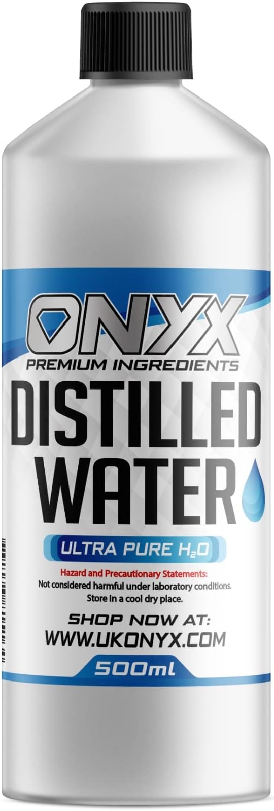 Onyx Distilled Water Ultra Pure H2O Premium Grade 100% Pure (500ML)