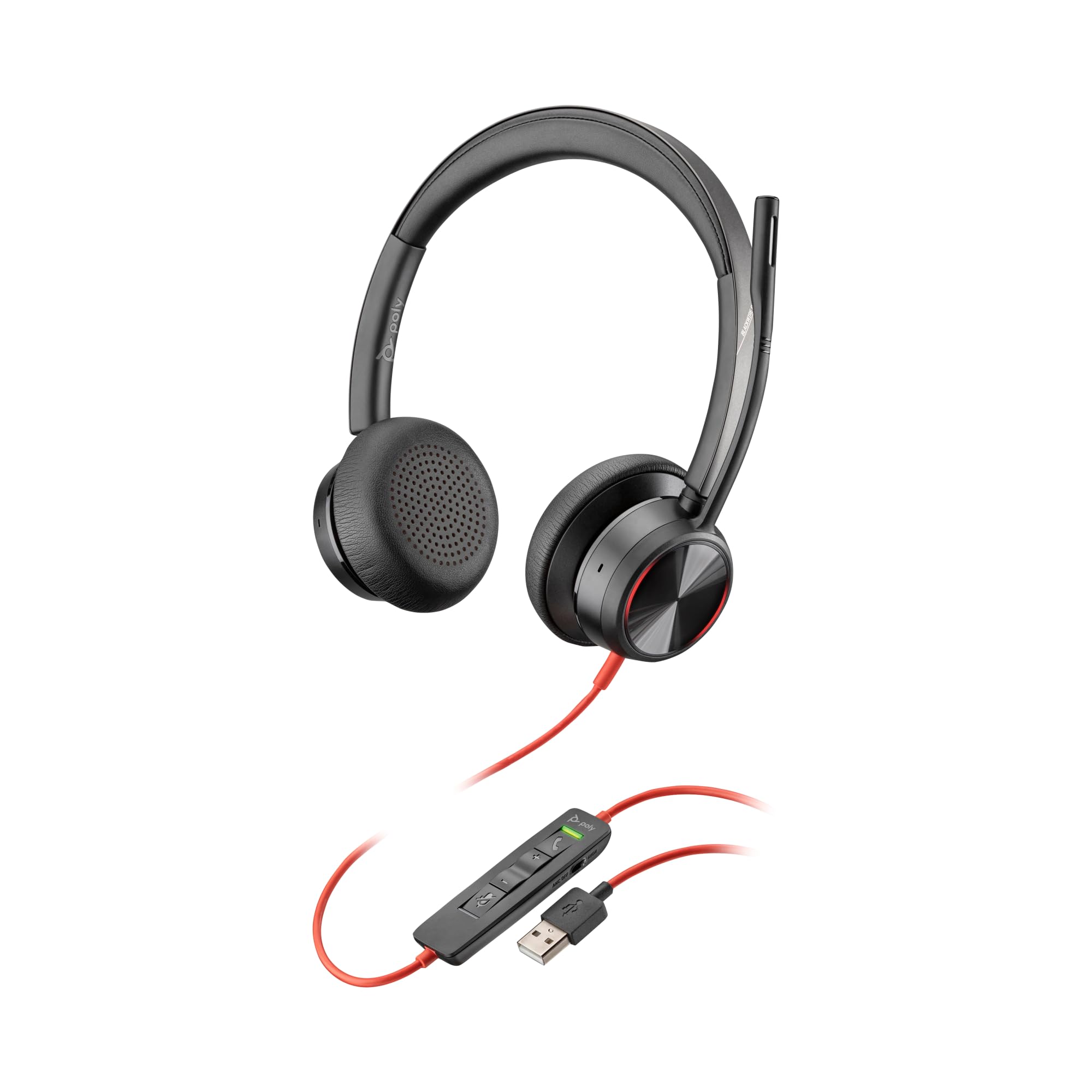 Amazon.com: Poly - Blackwire 8225 Wired Headset with Boom Mic