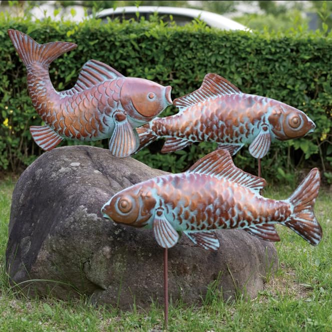 Figurine poisson métallique pour embellir vos extérieurs