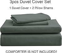 Vista 7 de Pure Era - Juego de funda de edredón de punto de jersey 100% algodón, supersuave, cómodo, juego de ropa de cama de 3 piezas con cierre de cremallera